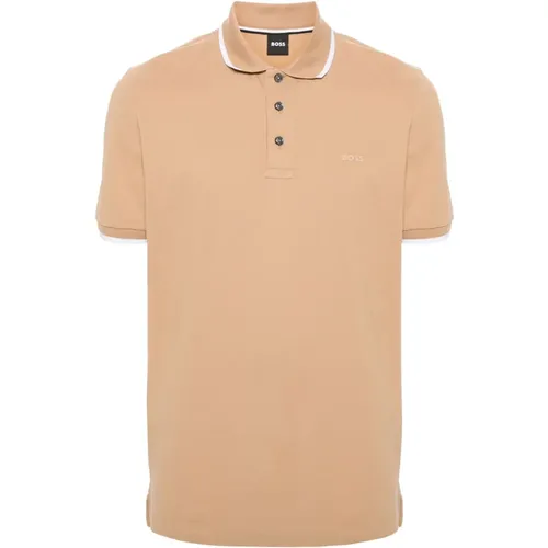 Cotton Polo Shirt with Embroidered Logo , male, Sizes: L, M, 3XL, XL, 2XL - Hugo Boss - Modalova