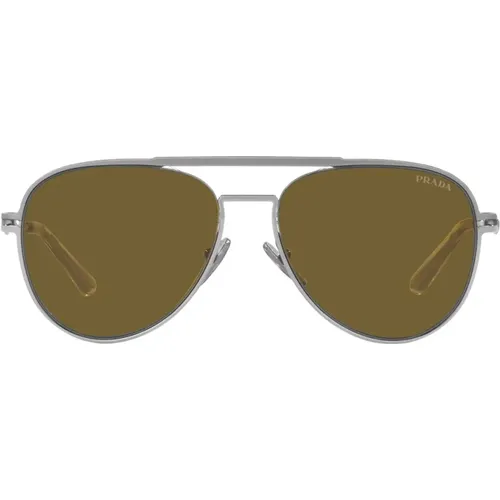 Metall Pilotenbrille mit Einzigartigem Stil , unisex, Größe: 57 MM - Prada - Modalova