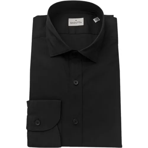 Elegant Slim Fit French Collar Shirt , Herren, Größe: XS - Bagutta - Modalova