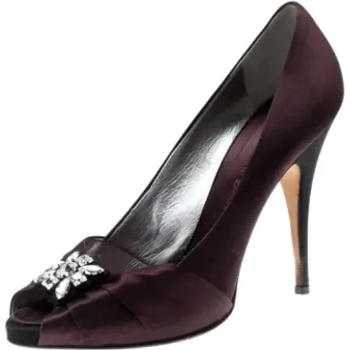Pre-owned Satin heels , female, Sizes: 7 UK - Giuseppe Zanotti Pre-owned - Modalova