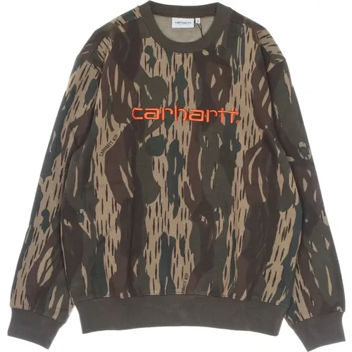 Camo Crewneck Sweatshirt Unite/Copperton , Herren, Größe: S - Carhartt WIP - Modalova