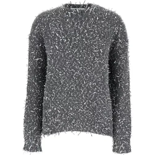 Grey Sweater Maglia/Sweater , female, Sizes: M, S - Msgm - Modalova