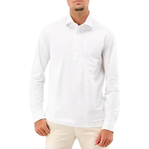 Weißes Mode Polo Shirt Stretchig - Genti - Modalova