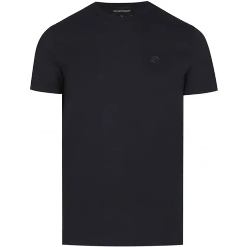 Essentials Cotton T-Shirt Navy , male, Sizes: 2XL, XL, L, 3XL, M - Emporio Armani - Modalova