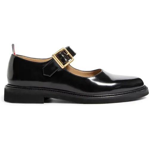 Leather Block Heel Sandal , male, Sizes: 6 UK, 5 1/2 UK, 5 UK, 6 1/2 UK - Thom Browne - Modalova