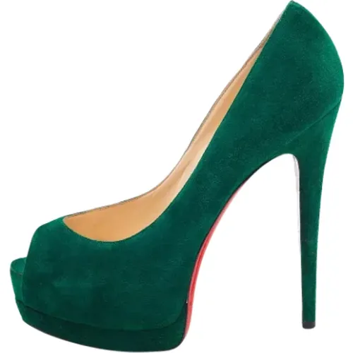 Pre-owned Suede heels , female, Sizes: 6 1/2 UK - Christian Louboutin Pre-owned - Modalova