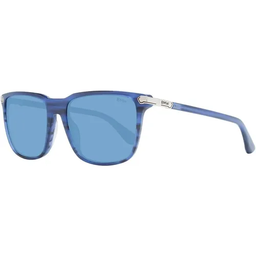 Blaue Herren-Sonnenbrille Quadratischer Stil - BMW - Modalova