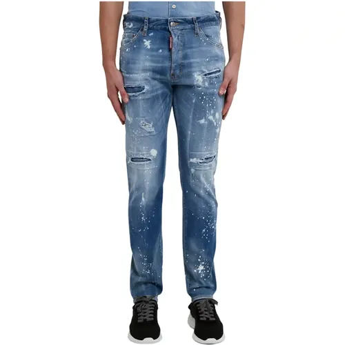 Blaue Skinny Jeans aus Denim,Slim-fit Jeans - Dsquared2 - Modalova