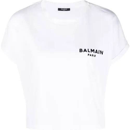 T-Shirts , Damen, Größe: L - Balmain - Modalova