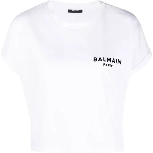 T-Shirts , Damen, Größe: M - Balmain - Modalova