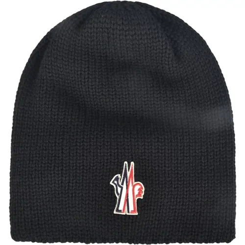 Logo-Embroidered Beanie Hat , female, Sizes: ONE SIZE - Moncler - Modalova