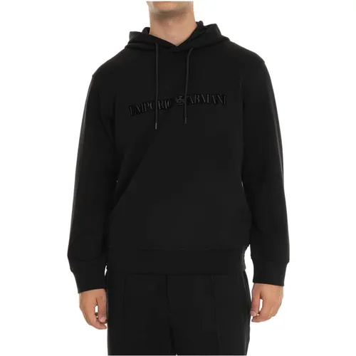 Kapuzenlogo-Sweatshirt , Herren, Größe: 2XL - Emporio Armani - Modalova