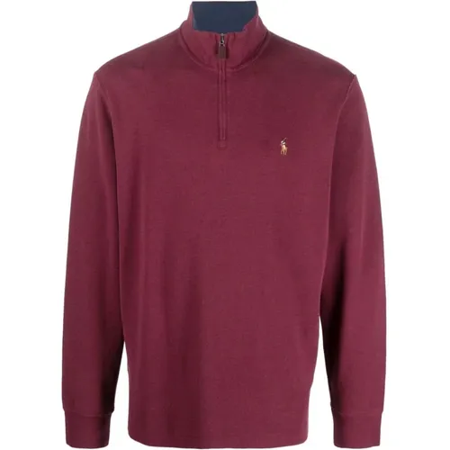 Cotton half-zip sweatshirt , male, Sizes: XL - Polo Ralph Lauren - Modalova