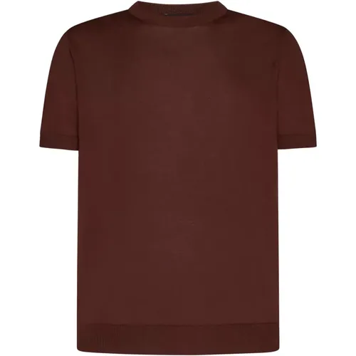 Braune ärmellose T-Shirts und Polos - Tagliatore - Modalova