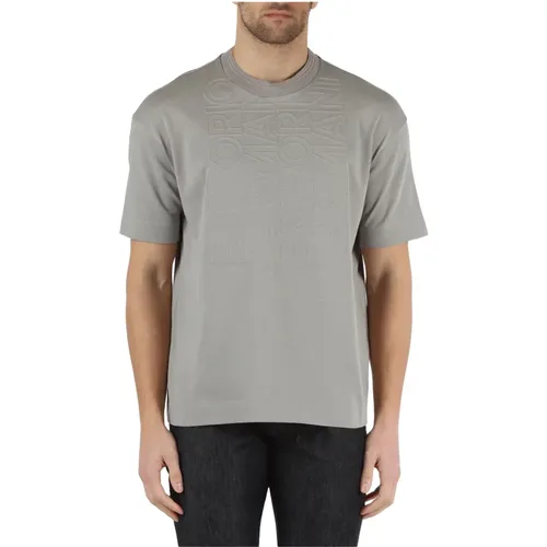 Heavy Cotton T-Shirt with Printed Logo , male, Sizes: XL, M - Emporio Armani - Modalova