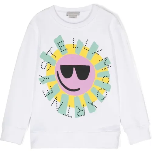 Weiße Sweatshirt mit Sonnendruck - Stella Mccartney - Modalova