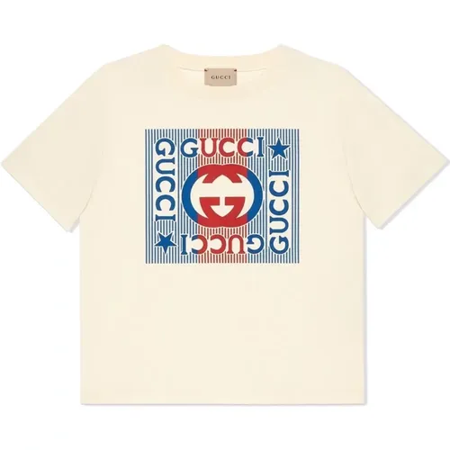 Kinder T-Shirt - Regular Fit - Hergestellt in Italien - Gucci - Modalova
