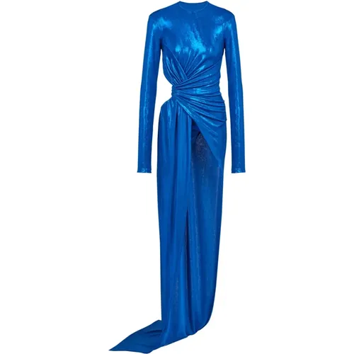 Drapiertes Kleid aus Lamé-Jersey - Balmain - Modalova