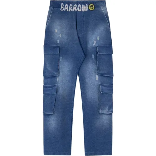 Sweatpants mit Denim-Effekt , unisex, Größe: L - BARROW - Modalova