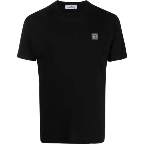 Schwarze T-Shirts und Polos , Herren, Größe: M - Stone Island - Modalova