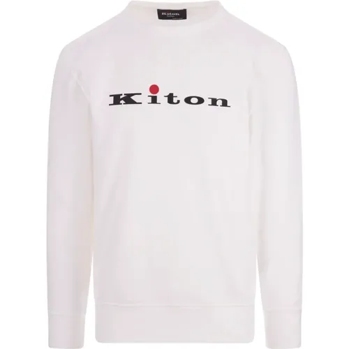 Crew Neck Sweatshirt Logo Elasticated , male, Sizes: 2XL, M, L, XL - Kiton - Modalova
