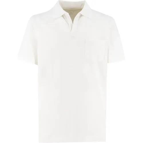 Weißes Polo-Shirt mit Brusttasche , Herren, Größe: XL - Sease - Modalova
