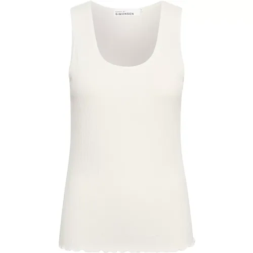 Candacekb Sleeveless Top Egret , female, Sizes: 2XS, L, 2XL, S, XS - Karen by Simonsen - Modalova