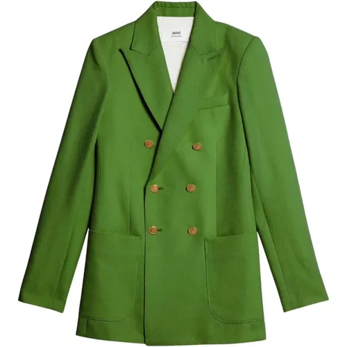 Sophisticated Wool Jacket , female, Sizes: 2XL - Ami Paris - Modalova