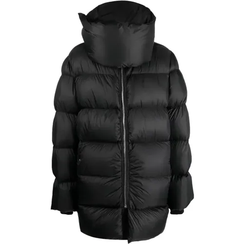 High Collar Down Jacket , male, Sizes: XL, L, M, S - Rick Owens - Modalova