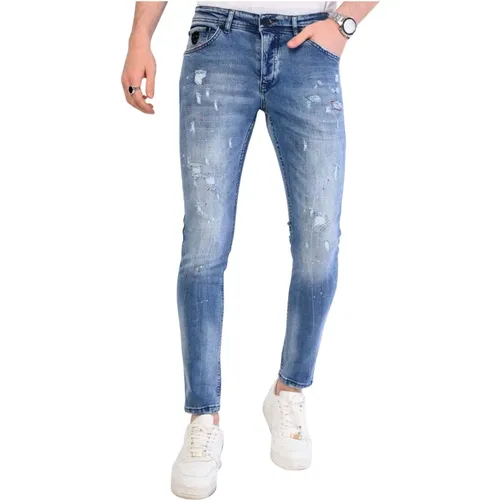 Wiederholte Jeans Junge Slim Fit - 1062 , Herren, Größe: W33 - Local Fanatic - Modalova