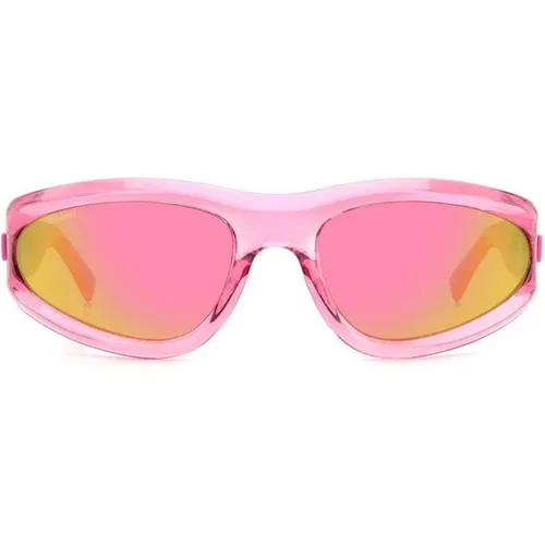 Unregelmäßige Sonnenbrille mit verspiegelten Gläsern - Dsquared2 - Modalova