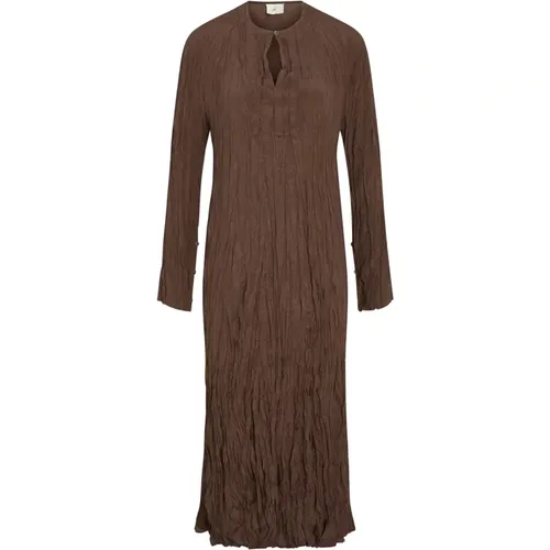 Elegant Hisana Dress in Chestnut , female, Sizes: XS, M, 2XS, 2XL, S - Heartmade - Modalova