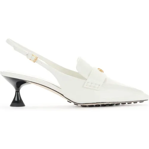 Patent Leather Slingback with Golden Logo , female, Sizes: 7 UK - TORY BURCH - Modalova