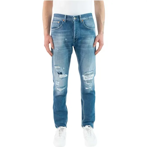 Stylish Slim-fit Jeans for Men , male, Sizes: W35, W30 - Dondup - Modalova