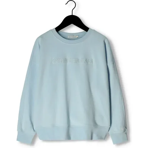 Raised Embro Sweatshirt Jungen Pullover - Calvin Klein - Modalova