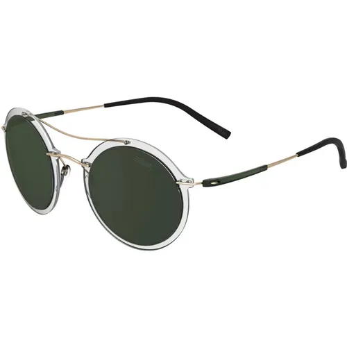 Crystal/Green Infinity Sonnenbrillen Kollektion,Infinity Collection Sonnenbrille Hellbraun/Grau - Silhouette - Modalova