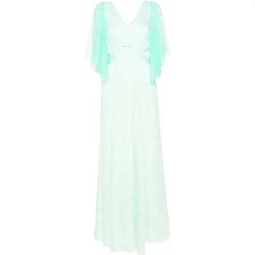 Sheer Tulle Silk Cotton Voile Dress , female, Sizes: S - Forte Forte - Modalova