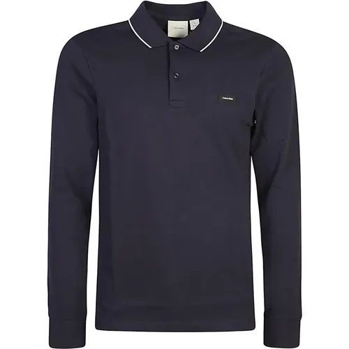 Polo Shirt with White Detail , male, Sizes: L, XL - Calvin Klein - Modalova