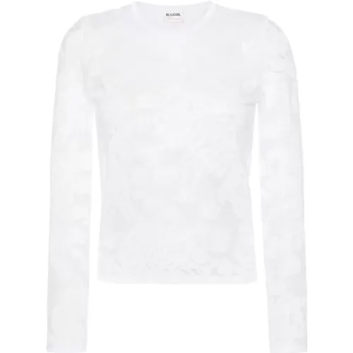 Chalk Sweater , female, Sizes: M - Blugirl - Modalova