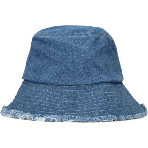 Denima Bucket Hat Blau Baumwolle , Damen, Größe: M/L - Becksöndergaard - Modalova