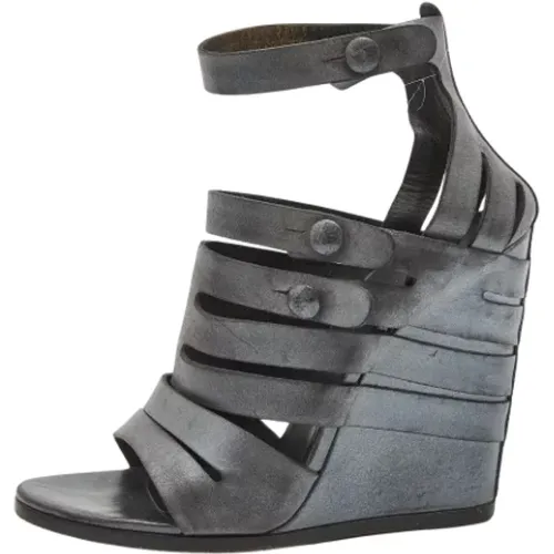 Pre-owned Leather sandals , female, Sizes: 7 UK - Balenciaga Vintage - Modalova