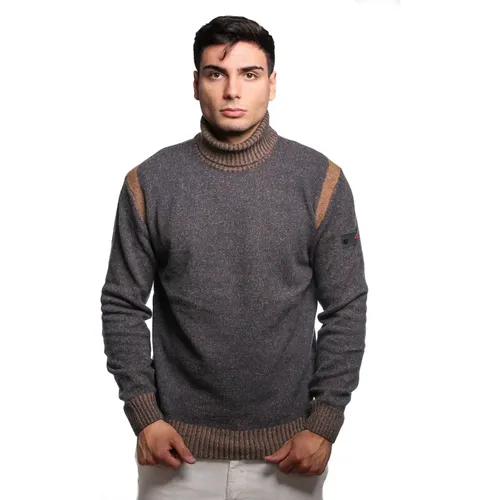 Blauer Wollmischpullover Huguet Modell , Herren, Größe: M - Peuterey - Modalova