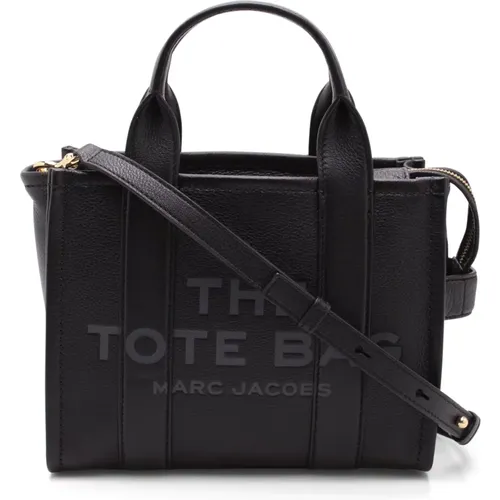 Leather Tote Bag with Logo , female, Sizes: ONE SIZE - Marc Jacobs - Modalova