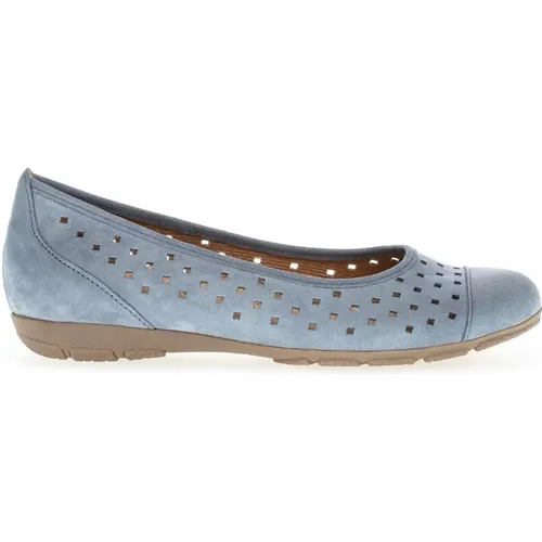 Himmelblaue Slip-On Sommer Ballerina - Gabor - Modalova