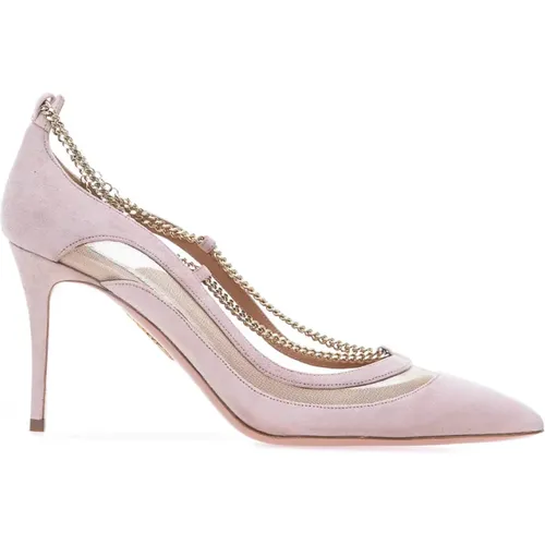 Elegant Mid-Heel Pointed Toe Pumps , female, Sizes: 3 1/2 UK, 3 UK, 4 UK, 6 1/2 UK, 4 1/2 UK - Aquazzura - Modalova