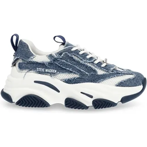 Denim Possession Fashion Sneakers , female, Sizes: 4 UK, 6 UK, 7 UK, 5 UK - Steve Madden - Modalova