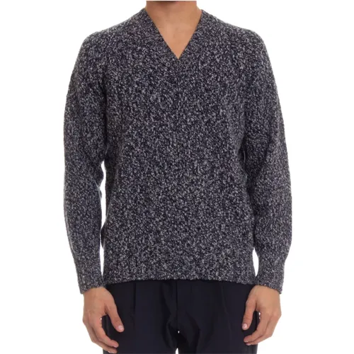 V-Neck Wool Sweater , male, Sizes: 2XL, L, M - Drumohr - Modalova