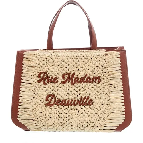 Cuoio Shopping Leather Handbag , female, Sizes: ONE SIZE - Rue Madam - Modalova