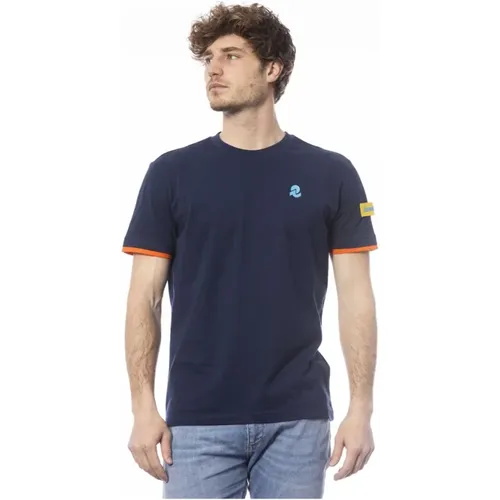 Blau Baumwolle Logo Print T-Shirt - Invicta - Modalova