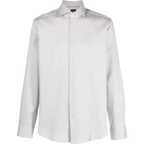 H-Joe-Spread micro pattern shirt , male, Sizes: 2XL - Hugo Boss - Modalova
